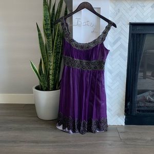 Adrianna Papell Evening Purple Mini Dress